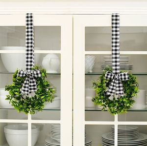 Buffalo plaid wreath set of 2